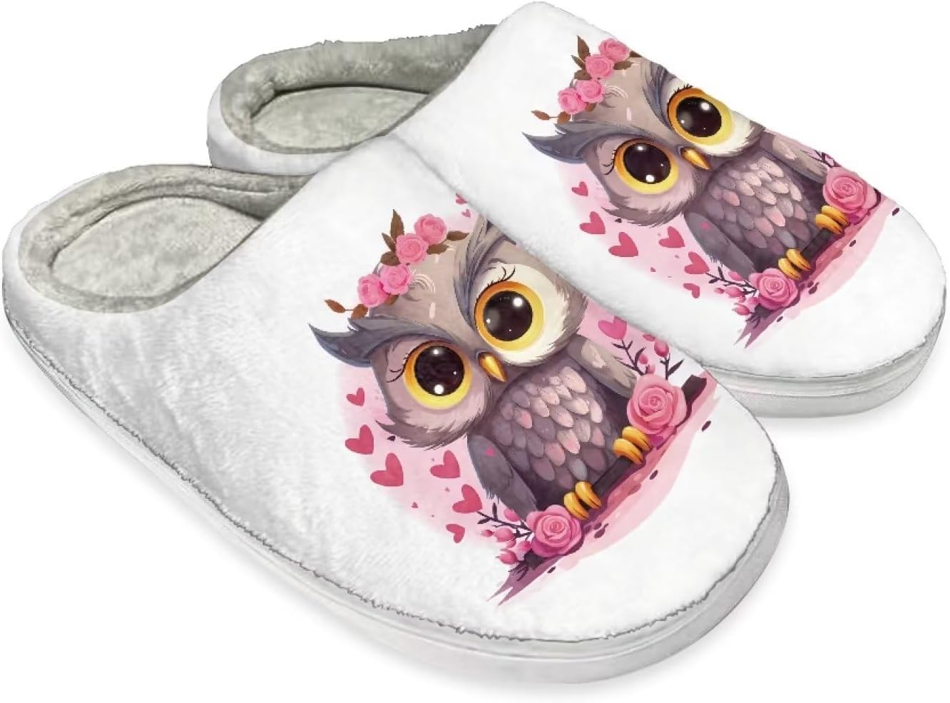 

Тапочки STUOARTE для женщин и мужчин, мягкие домашние тапочки, теплые и пушистые, плюшевые, противоскользящие, на низком ходу, белый/розовый