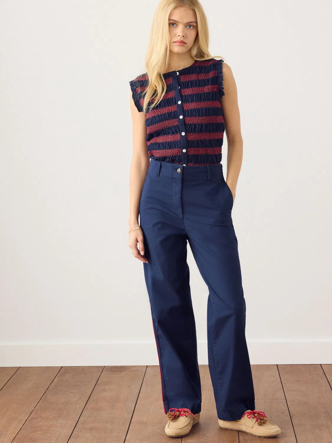 Обычные брюки чинос Next, Navy/Indigo — фото 4