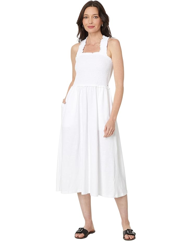 

Платье Tommy Hilfiger Solid Smocked Midi Dress, цвет Bright White