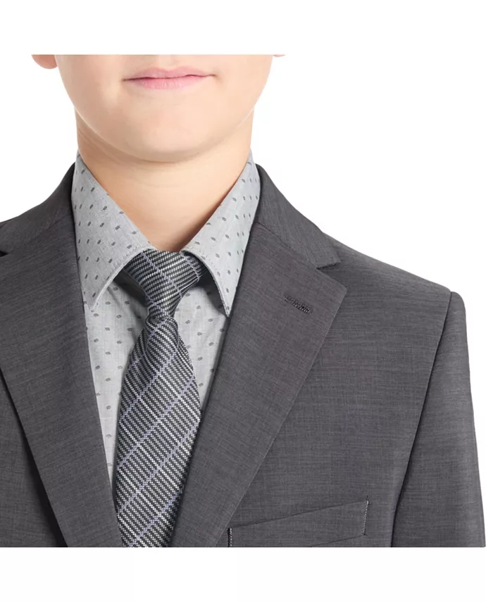 Костюм для мальчиков Big Boys Slim Fit 2 Piece Stretch Kenneth Cole Reaction, серый — фото 4