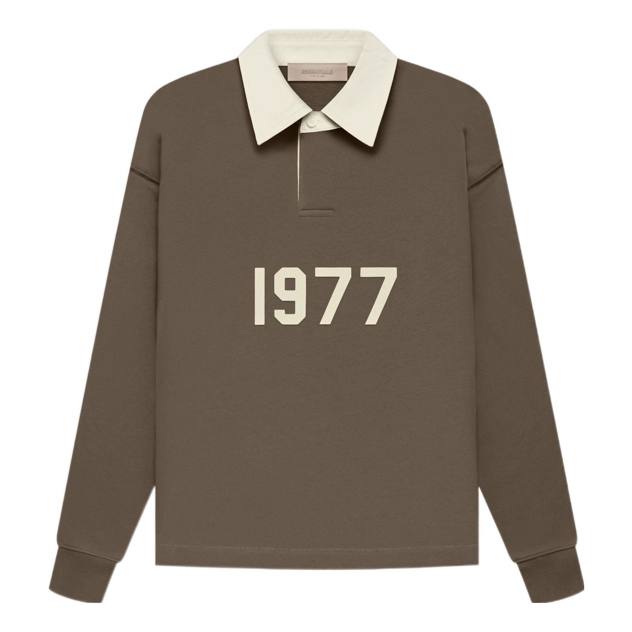 

Поло (GS) Fear of God Essentials FW22 Henley Rugby Polo Wood FOG-FW22-619, коричневый