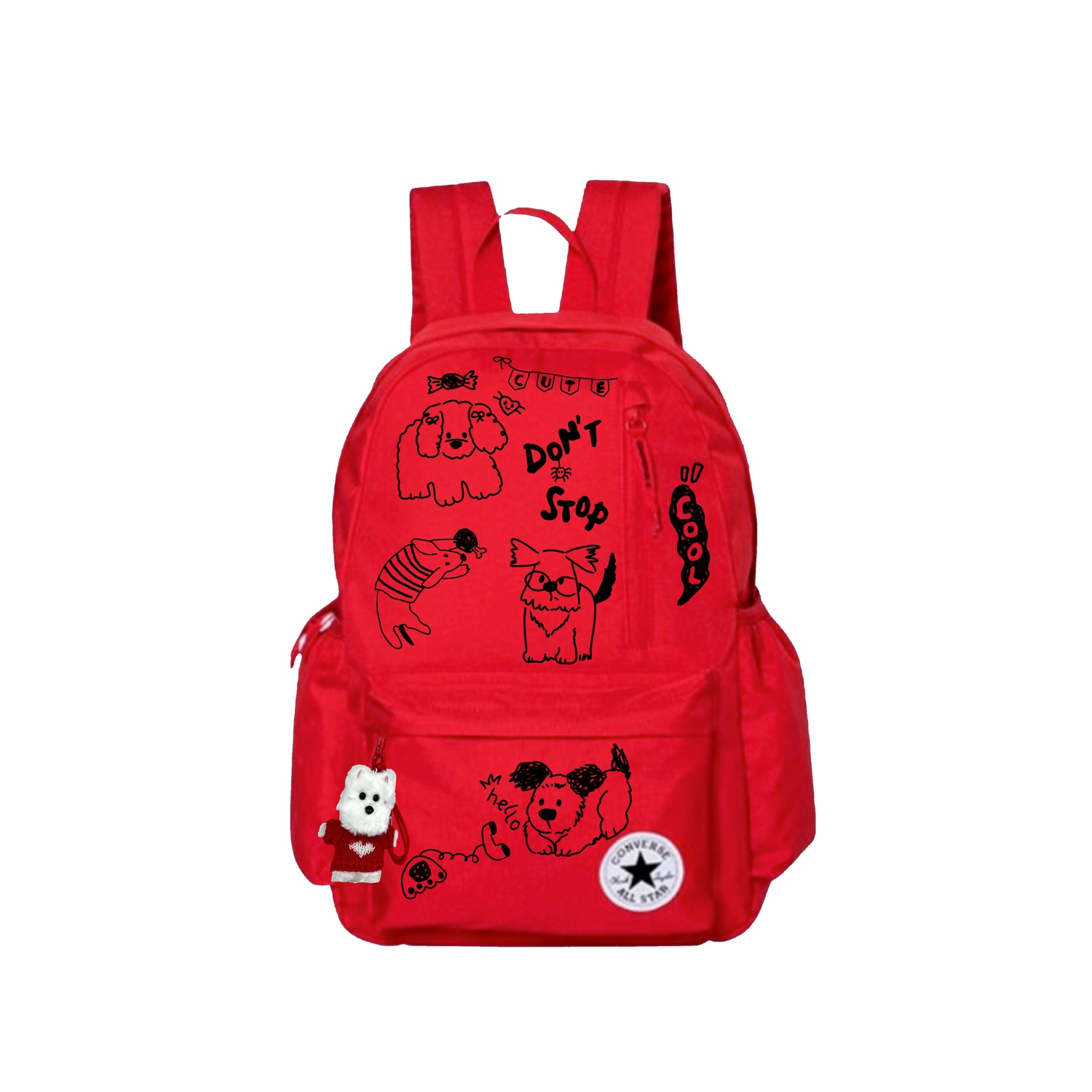 

Converse Средний унисекс красный рюкзак из полиэстера