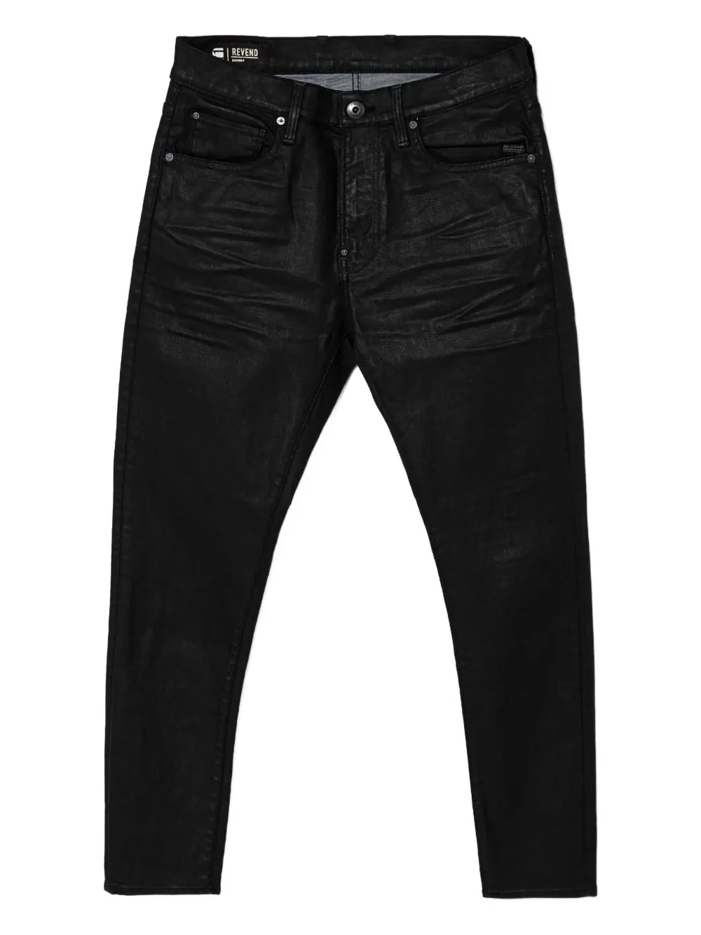 

Вощеные джинсы скинни G-Star RAW, черный