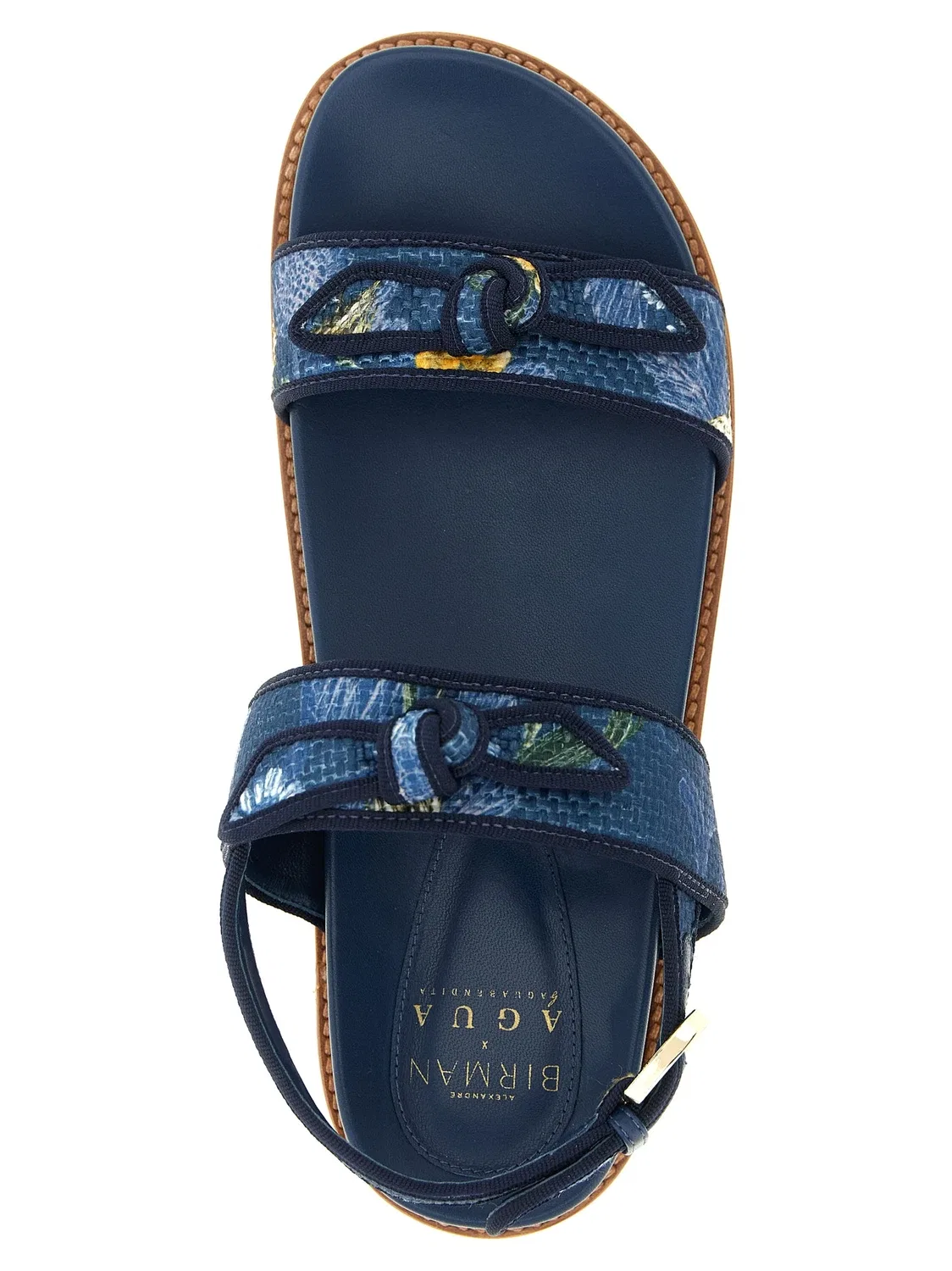 Сандалии A. Birman x AGUA 'Grosgrain Raffia Sport' Alexandre Birman, синий — фото 4