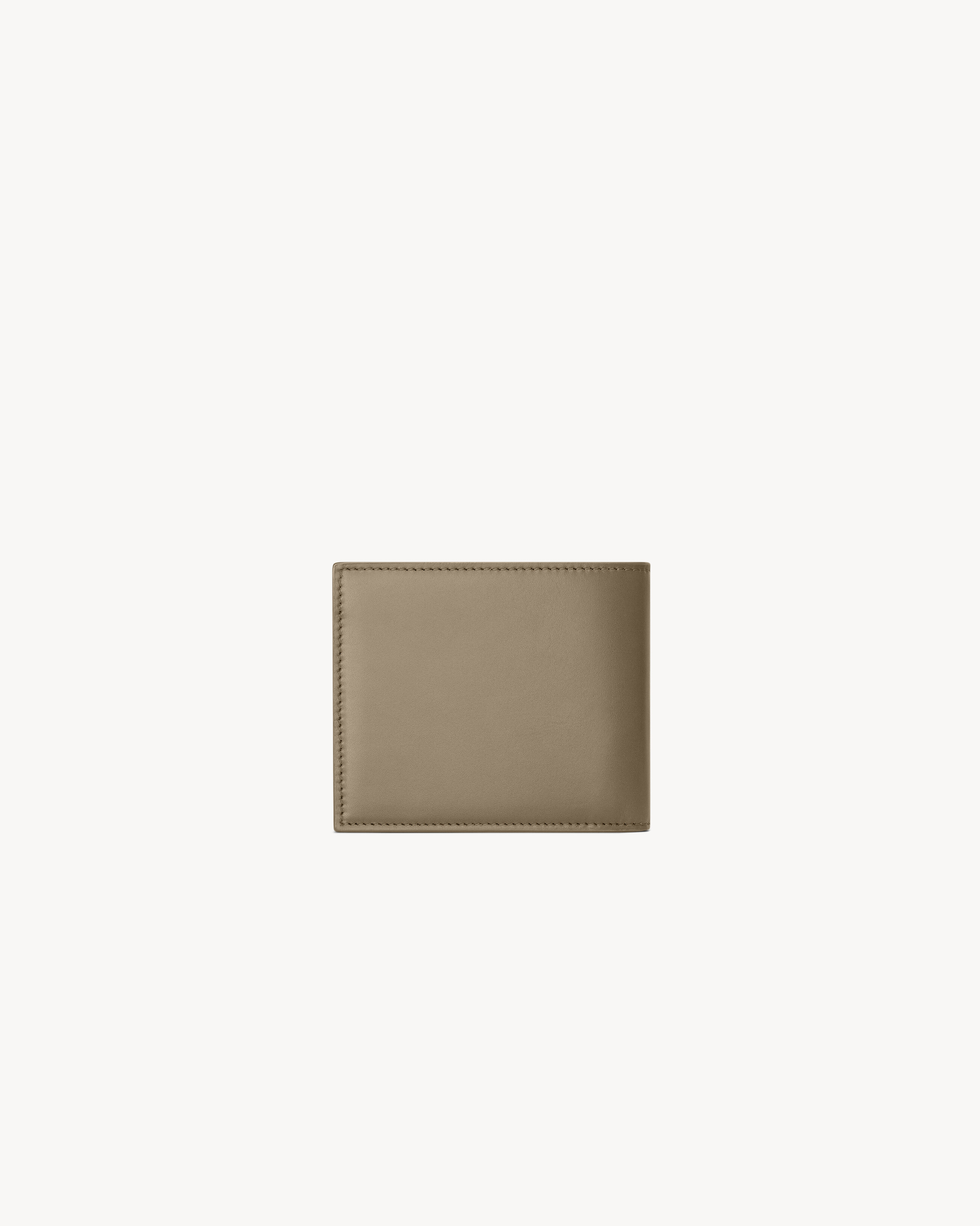 Кошелек SAINT LAURENT PARIS East/West из гладкой кожи, серый/серебряный — фото 2