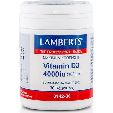 

Витамин D3 4000 МЕ для иммунной системы - 30 капсул Lamberts