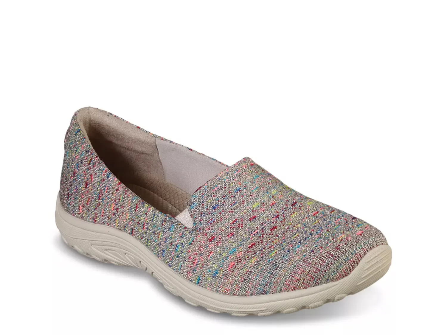 Relaxed Fit Reggae Fest Wicker Slip-On Skechers, Taupe/Multicolor