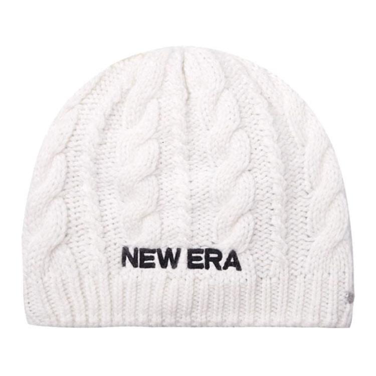 

New Era Белая унисекс шапка из смесового кроличьего меха, White