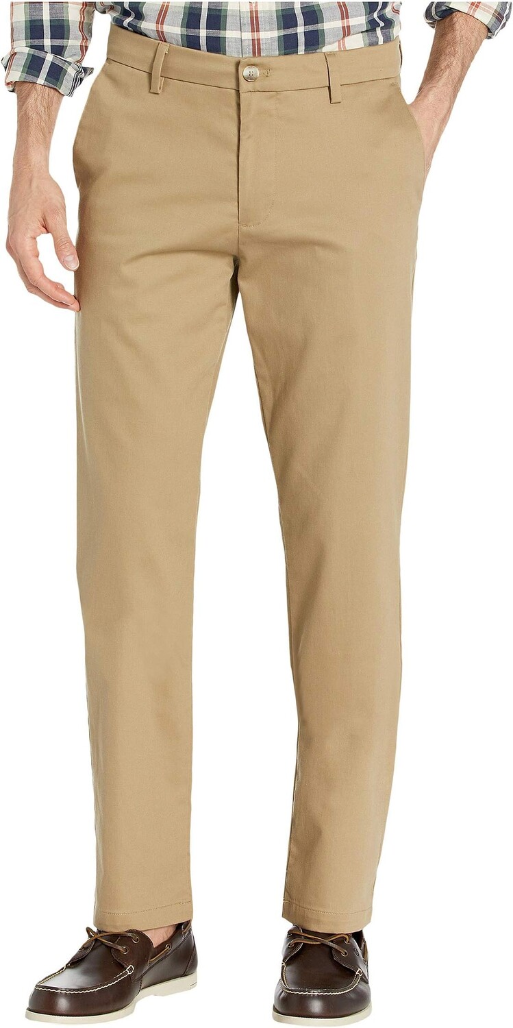 

Узкие зауженные брюки из хлопка Signature цвета хаки Lux - Без складок Dockers, цвет New British Khaki
