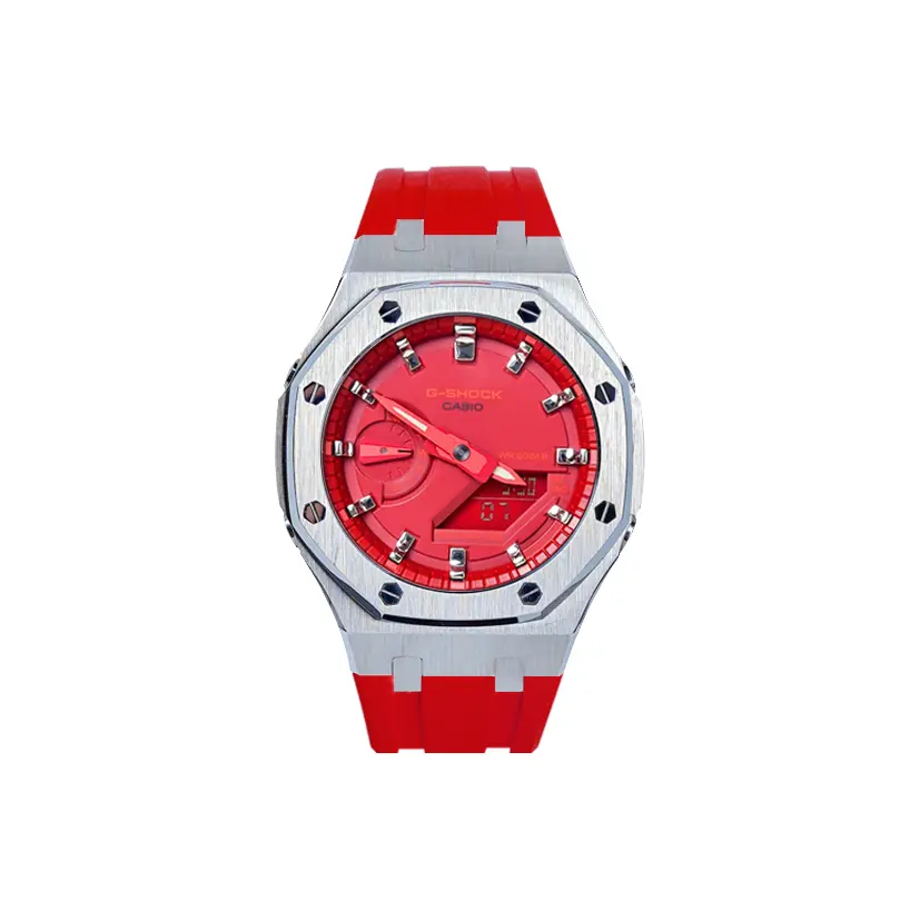 

CASIO Часы Unisex Liquid Crystal/Analog Dual Display Series 48.5mm Red Watch