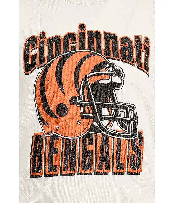 Футболка с принтом Cincinnati Bengals Junk Food Clothing Kids, Vintage White — фото 3