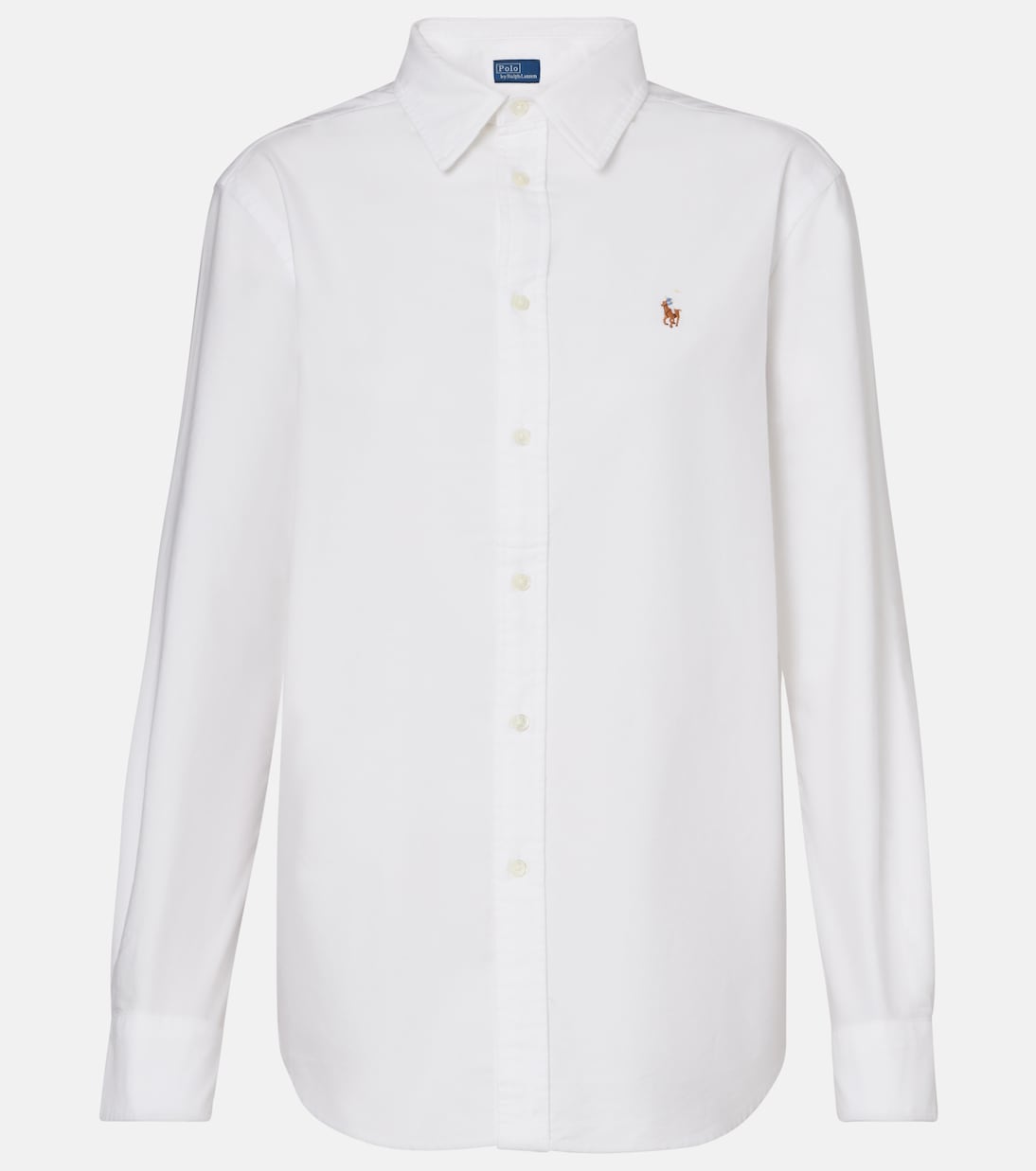 

Вышитая хлопковая рубашка Oxford Polo Ralph Lauren, Bsr White