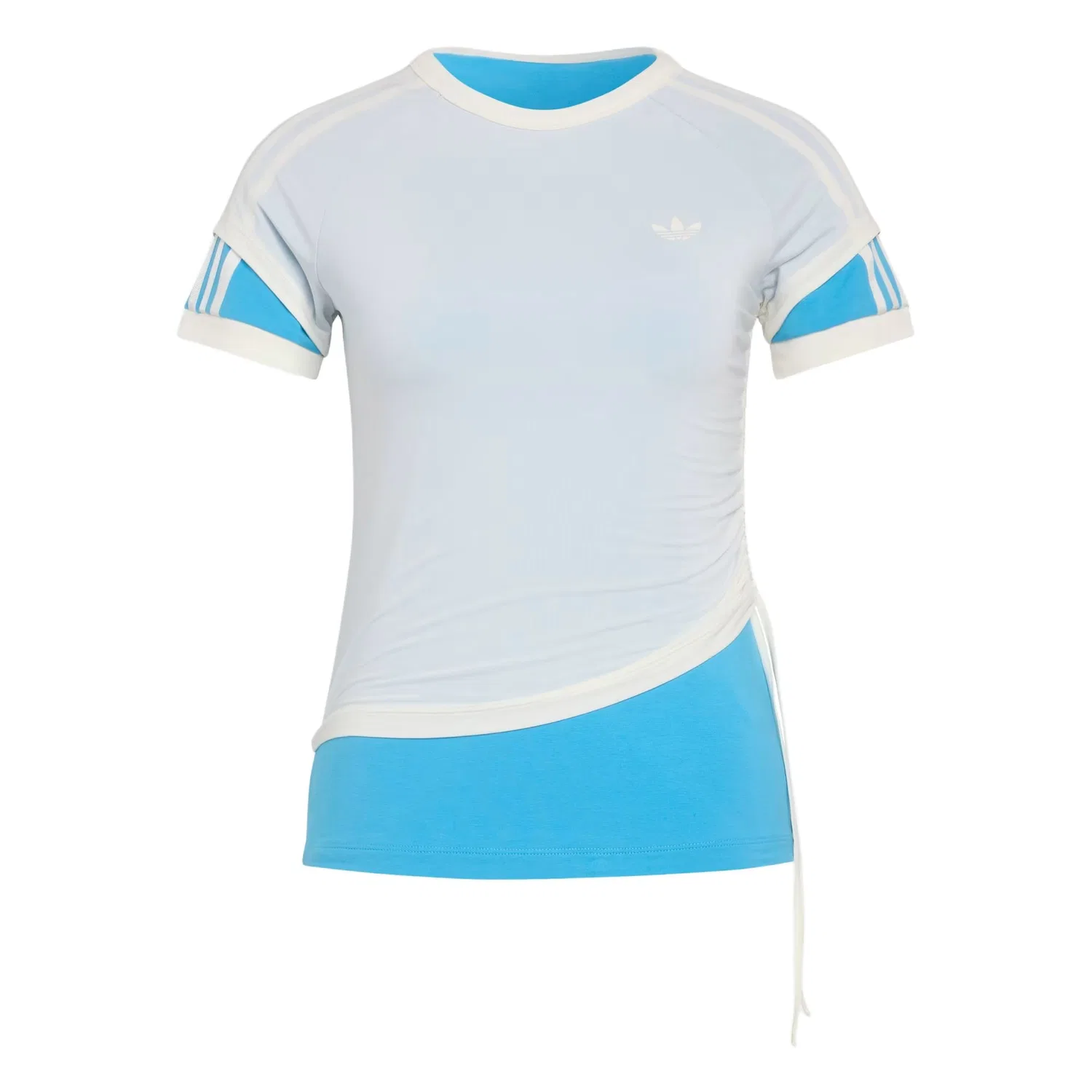 Футболка с тремя полосками Adidas Originals, Ecru/Light Blue