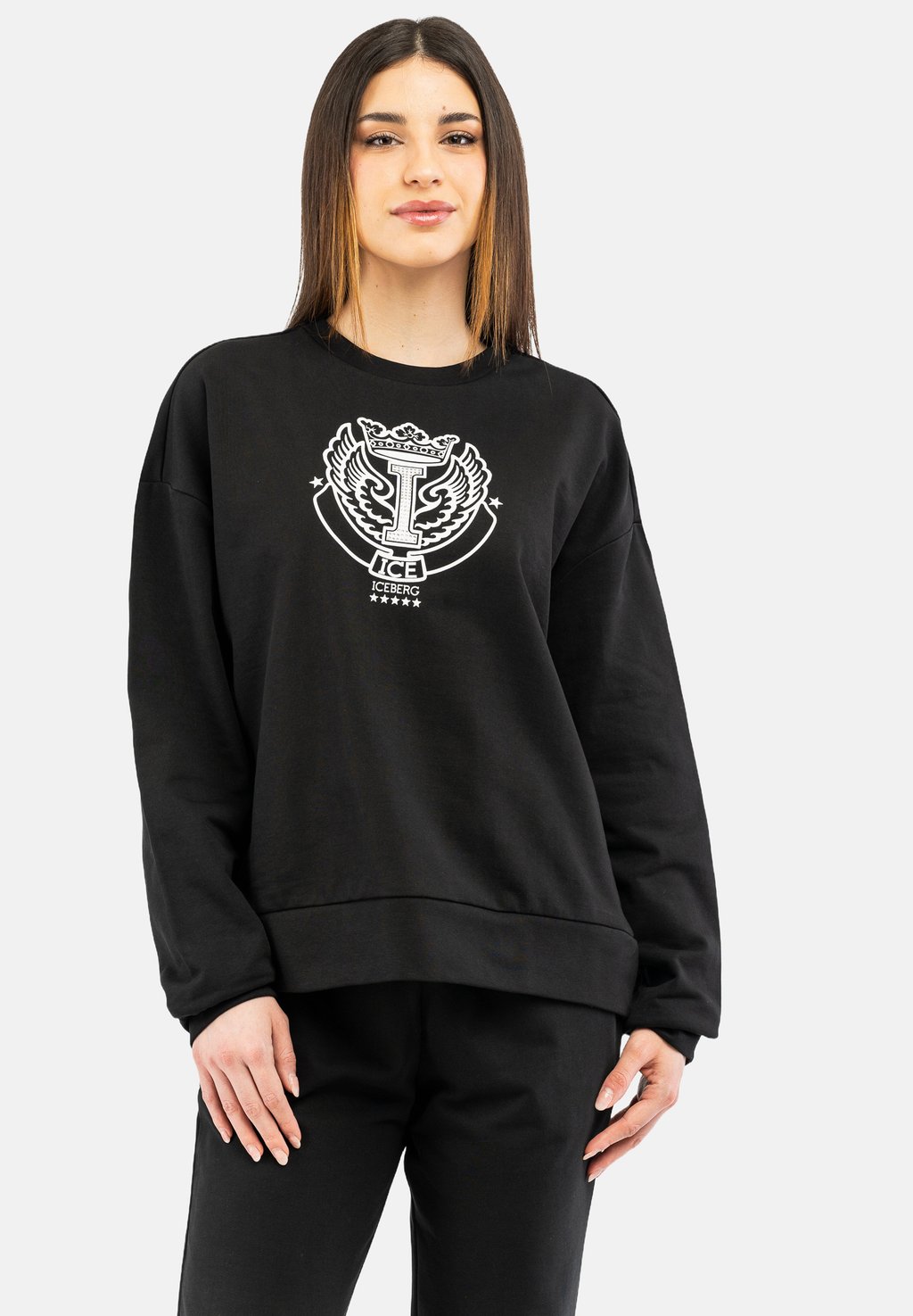 

Толстовка ROUNDNECK BIG FRONT LOGO ICE ICEBERG, черный
