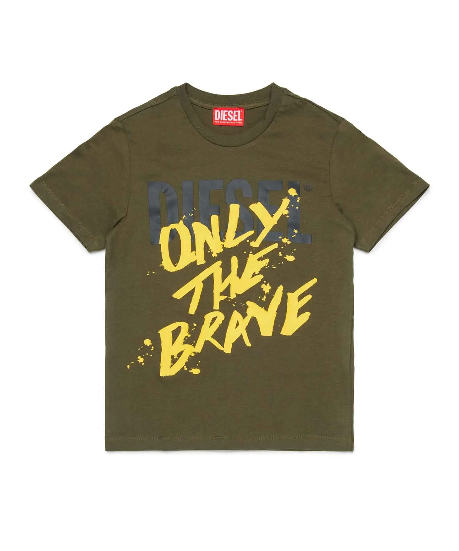 Унисекс футболка с логотипом DIESEL KIDS хаки