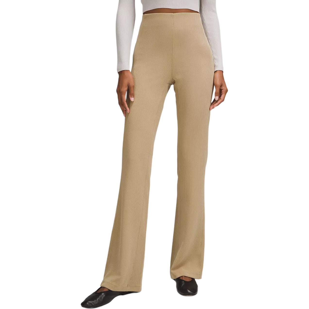 

Мягкие стрейчевые повседневные брюки для женщин Lululemon, коричневый/светло-коричневый