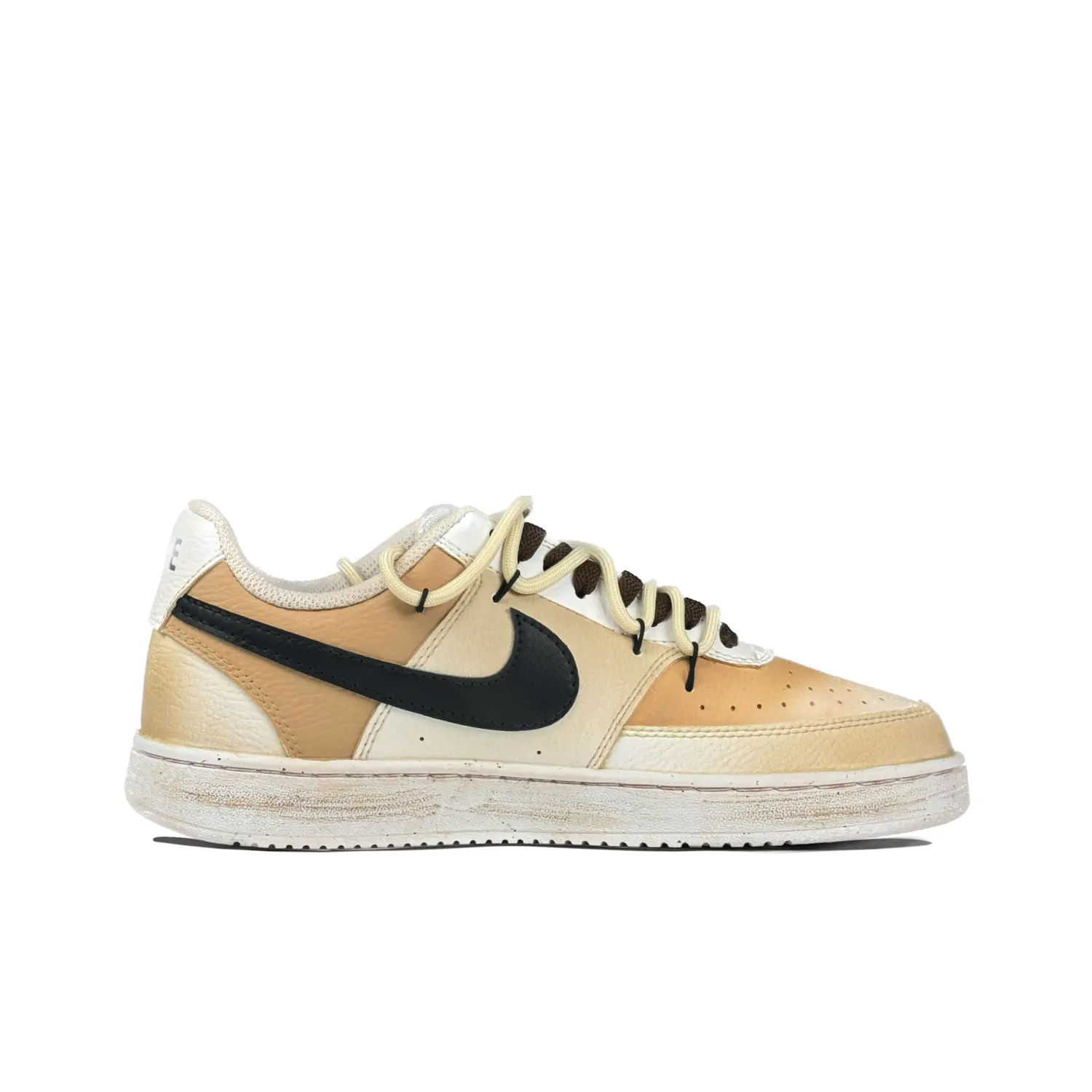 

Кроссовки Nike Court Vision 1 Skateboarding Shoes Women's Low-top Camel, коричневый