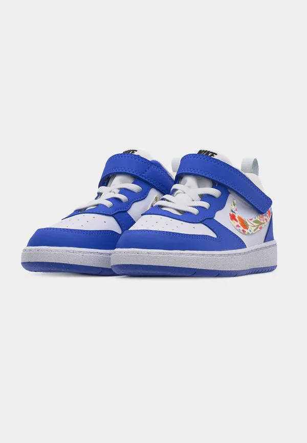 Кроссовки унисекс court borough Nike Sportswear, White/Sapphire/Black — фото 3