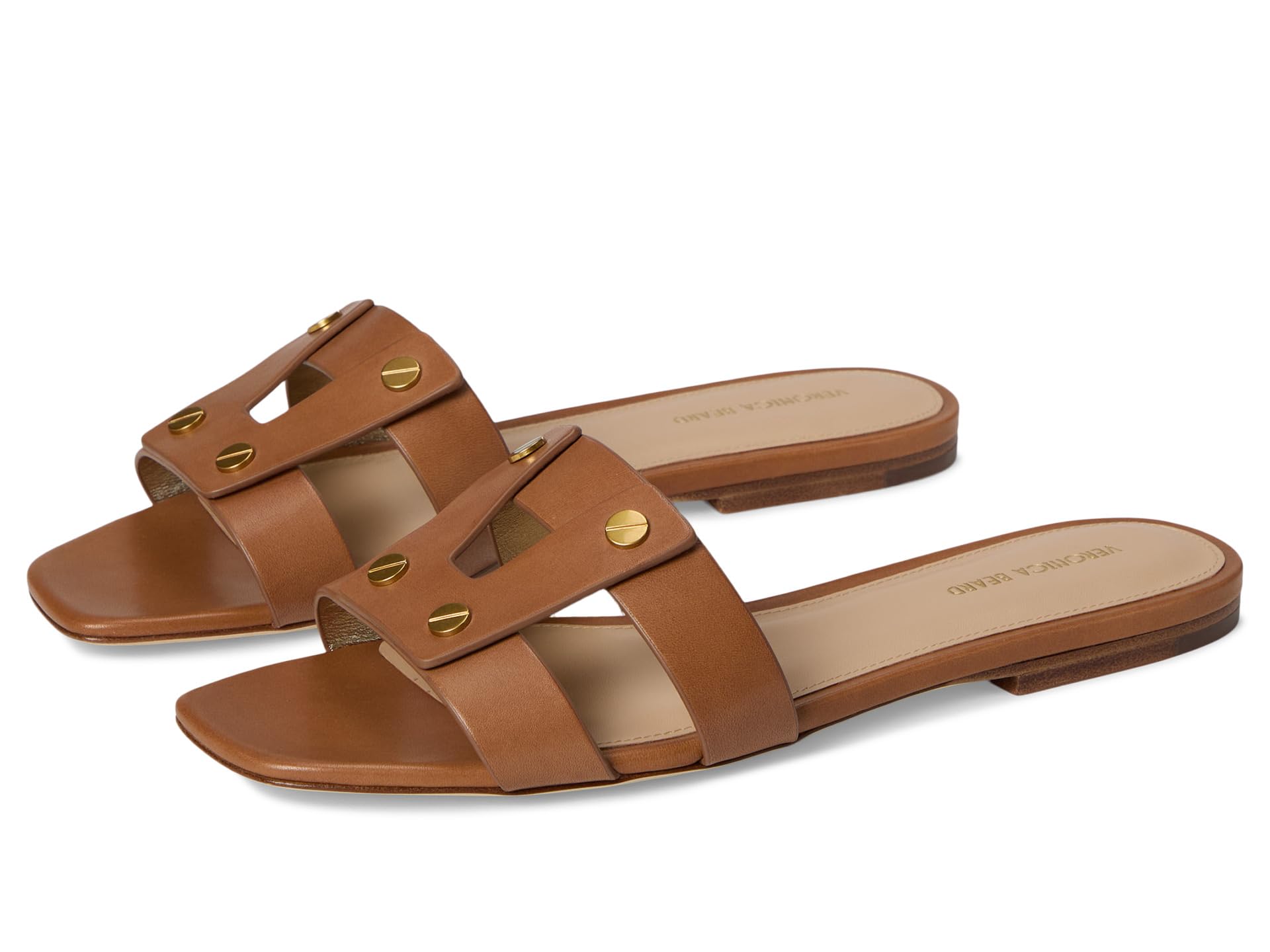 Сандалии Veronica Beard Via Slide, цвет Honey Tan Leather