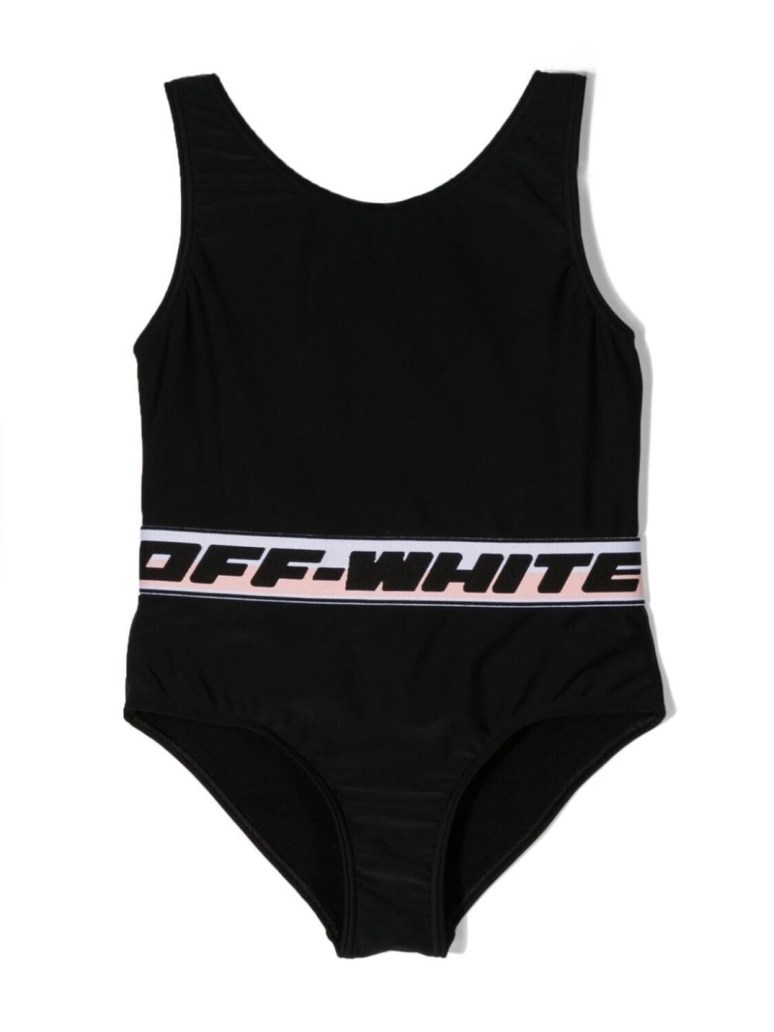 

Off-White Kids купальник с U-образным вырезом и логотипом