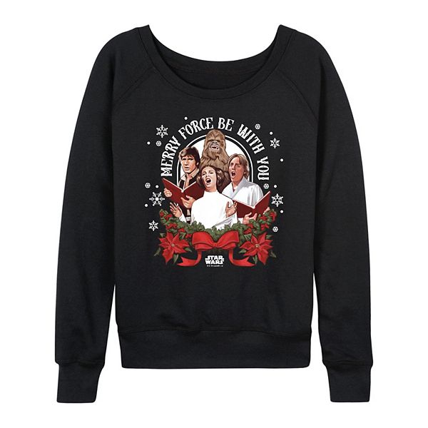 

Футболка с длинным рукавом Women's merry force be with you christmas graphic Star Wars, Black, Черный, Футболка с длинным рукавом Women's merry force be with you christmas graphic Star Wars, Black