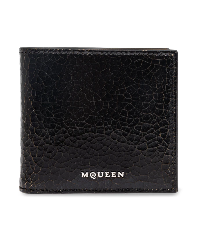 

Кожаный кошелек Alexander Mcqueen, черный