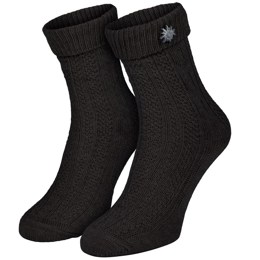 

BLACK SNAKE Носки косой вязки | Традиционный стиль | Женские и мужские | Чёрный