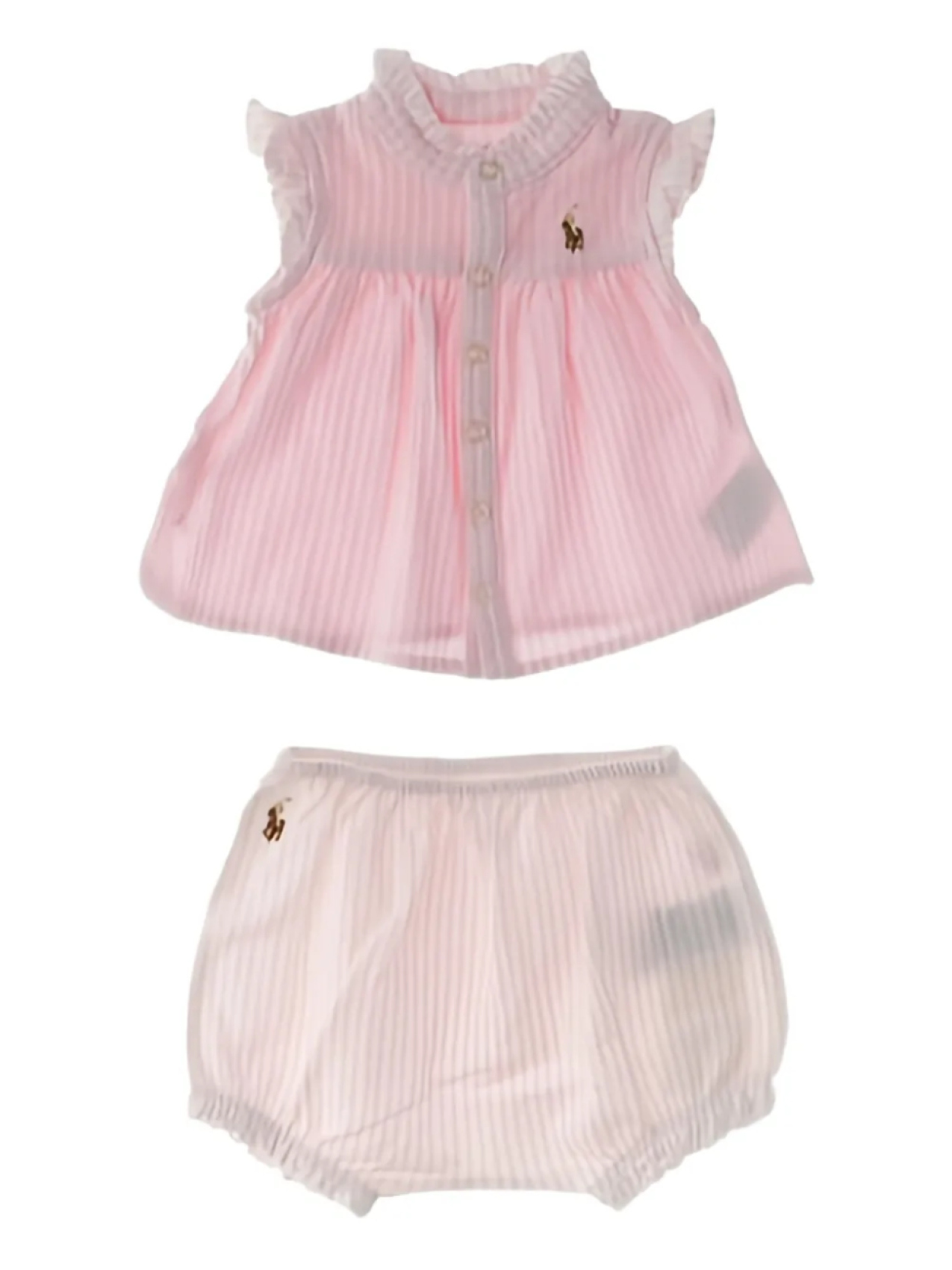 

Комплект из полосатых шорт POLO RALPH LAUREN KIDS, розовый