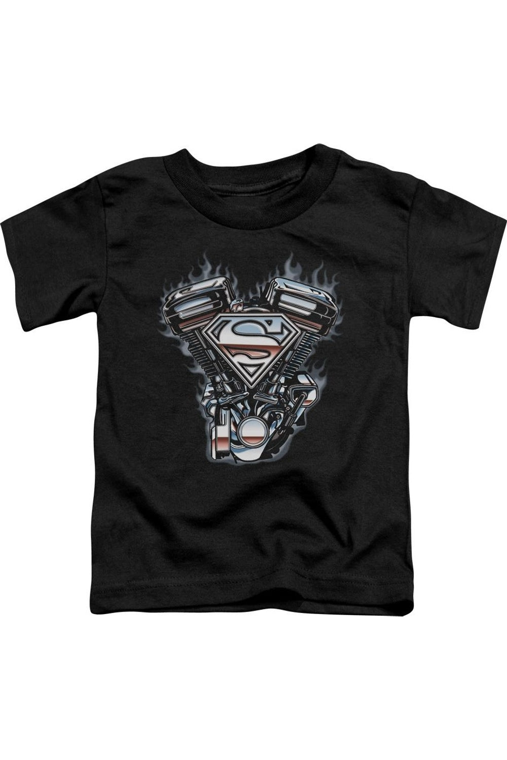 

Футболка с коротким рукавом для малышей с логотипом Superman V Twin Gildan, черный