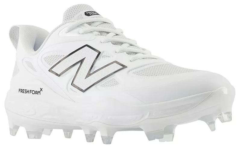 Женские формованные бутсы для софтбола New Balance Fresh Foam X VELO v4, белый/черный — фото 4