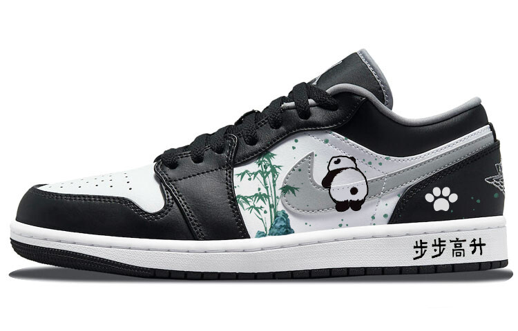 

Кроссовки Air JORDAN 1 Vintage Basketball Shoes Men Low-Top Black White, черный