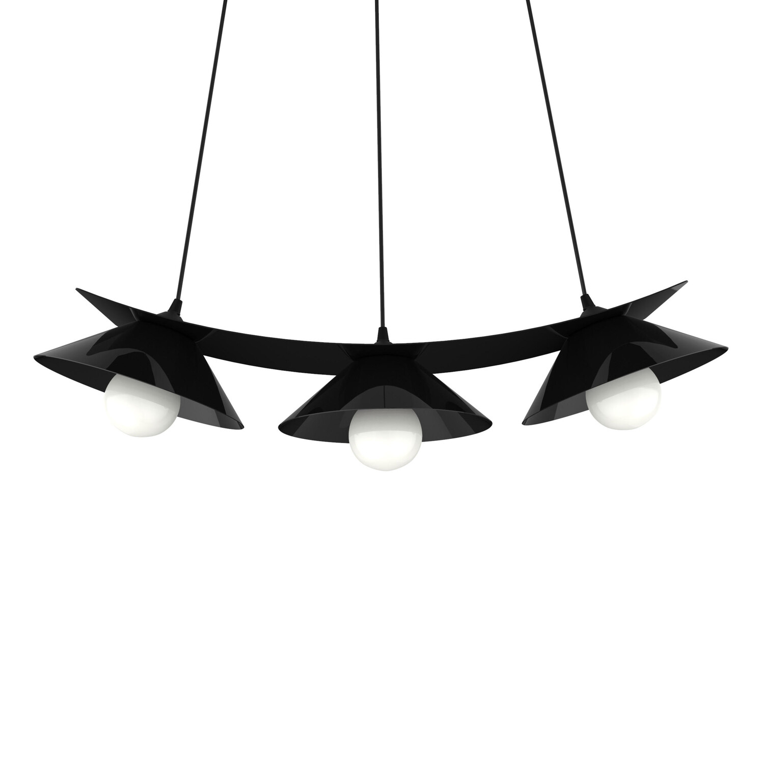 

Подвесной светильник Lumicom, 70x25x16 см, черный глянцевый