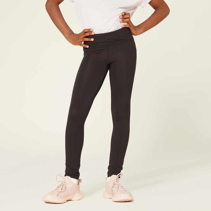 

Черные дышащие леггинсы для девочек DECATHLON, цвет negro