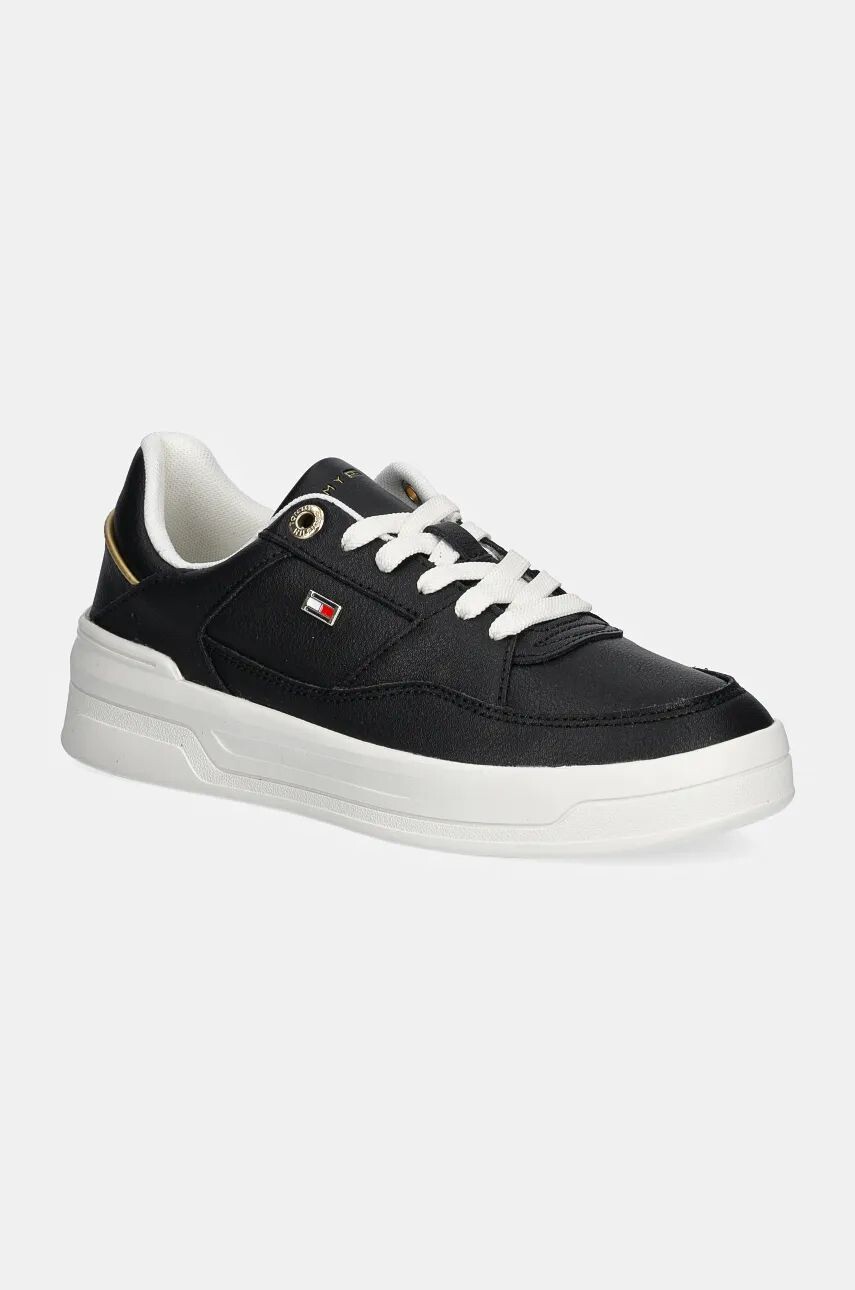 

Кожаные кроссовки Tommy Hilfiger ESSENTIAL BASKET SNEAKER, черный