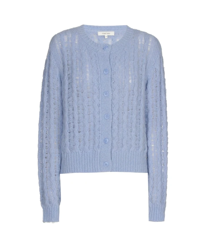 

Кардиган крупной вязки из смеси альпаки Marie Mãro, синий