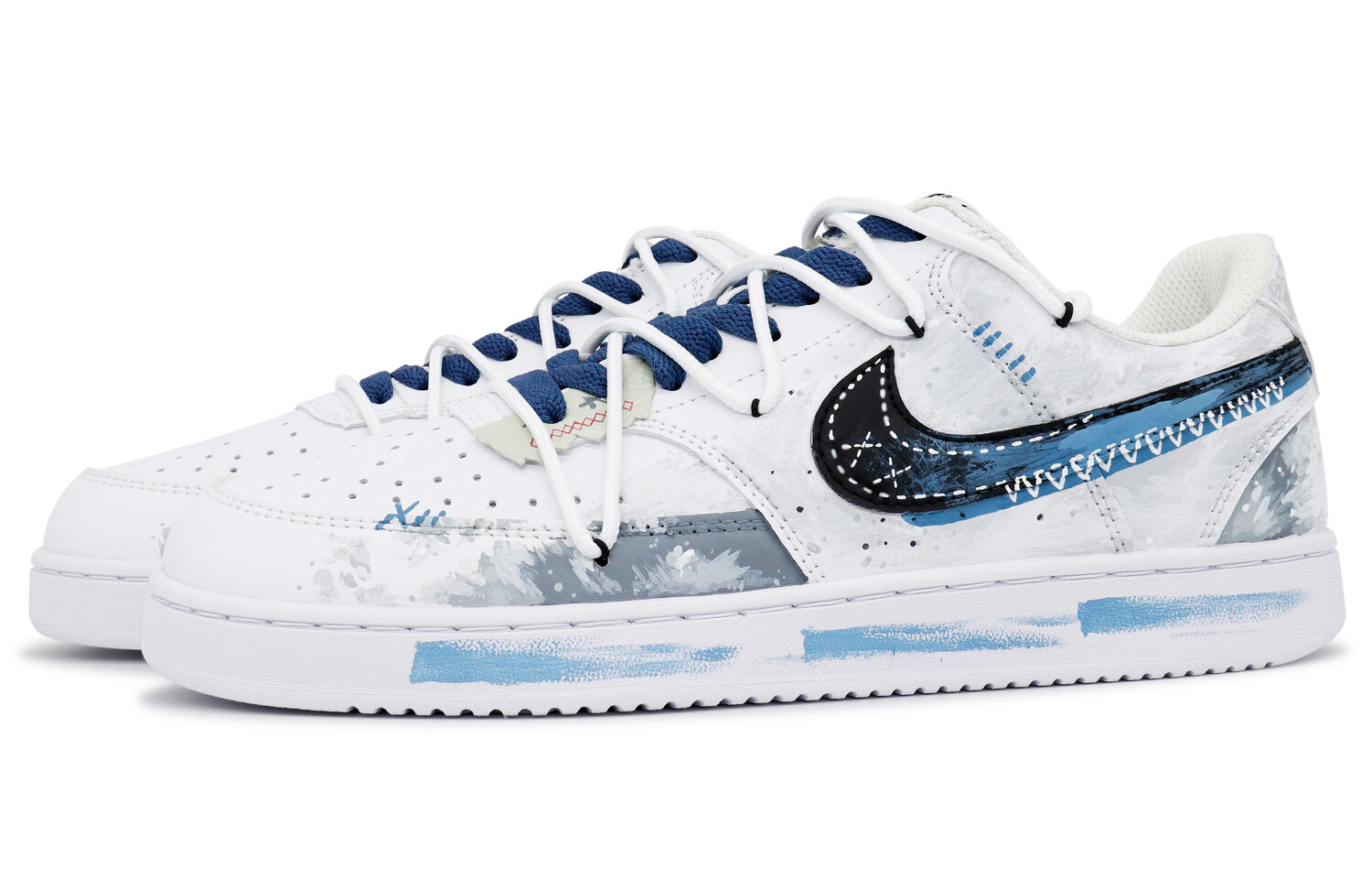 

Кроссовки Nike Court Vision Skateboarding Shoes Men Low-top Gray, черный