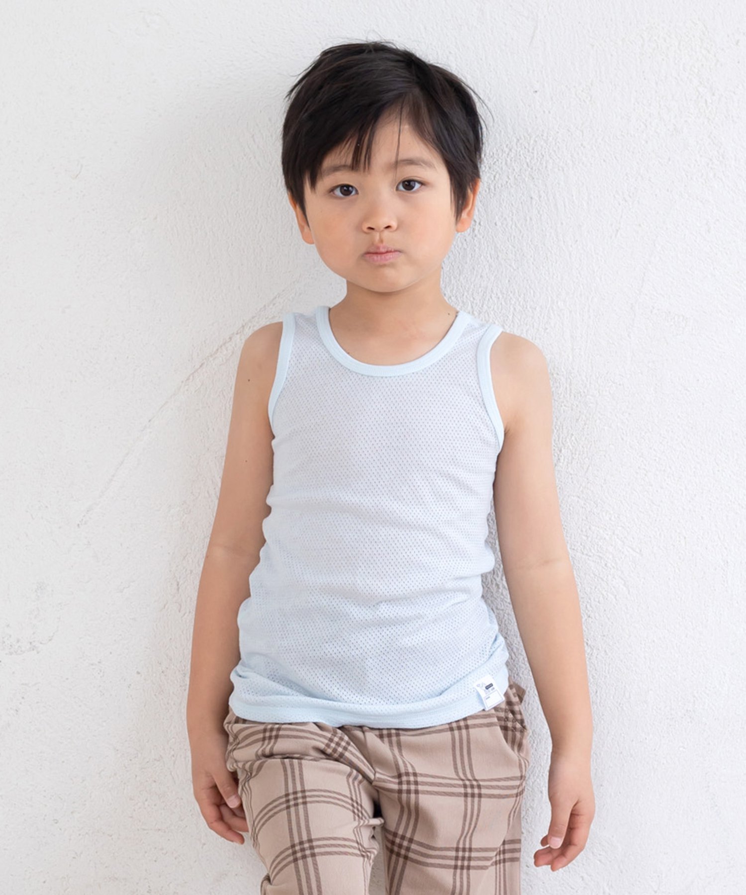 Все спереди и на животе (сетчатое белье 2P) Chil2, D Tank Top / Blue