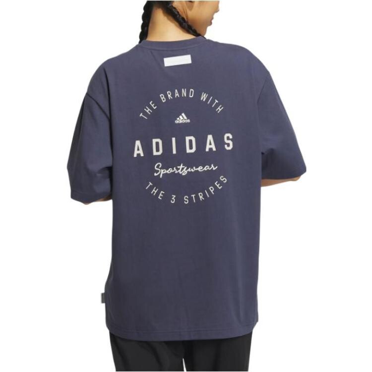 Футболка женская темно-синяя Adidas — фото 3