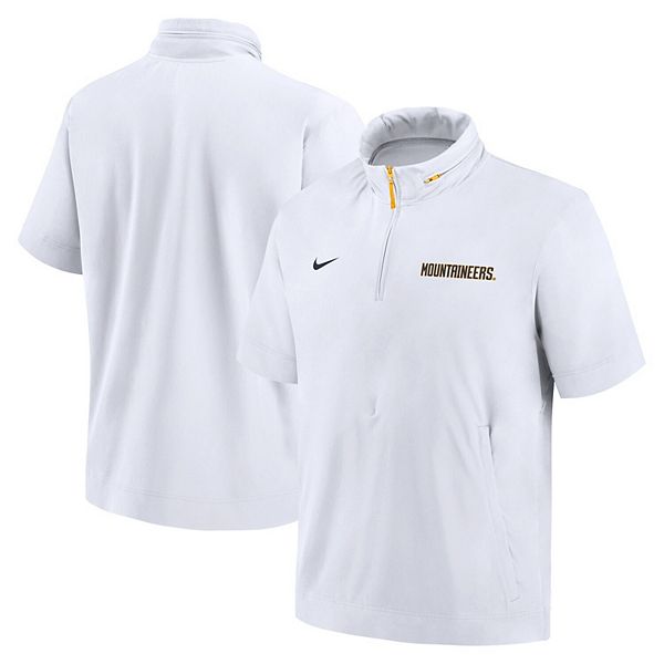 Мужская белая худи-полузип West Virginia Mountaineers 2024 Sideline Coach Nike — фото 2
