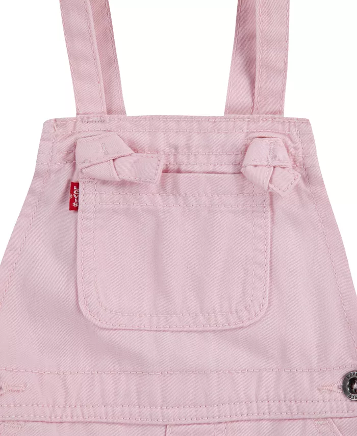 Детские комбинезоны с завязками Baby Girl's Knot Strap Shortalls Levi's, красный — фото 4