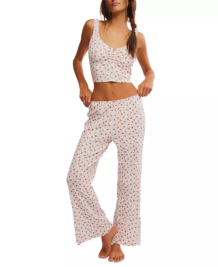 

Женский домашний комплект Fresh In Love с принтом Free People, синий