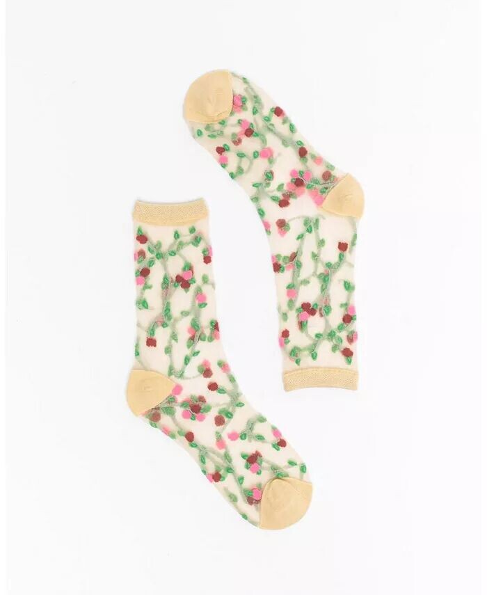 

Женские прозрачные носки с розочками Sock Candy, мультиколор