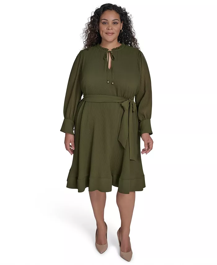 

Платье больших размеров из плиссированного шифона Eliza J