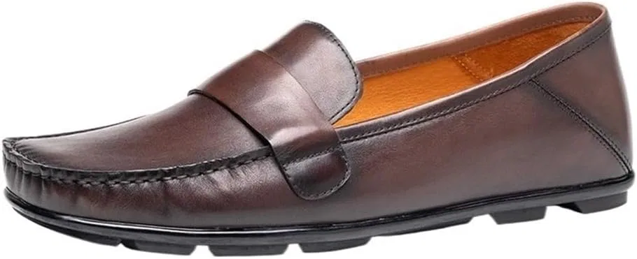 Лоферы мужские кожаные, Moccasin, коричневый DHFIRUFSHLO