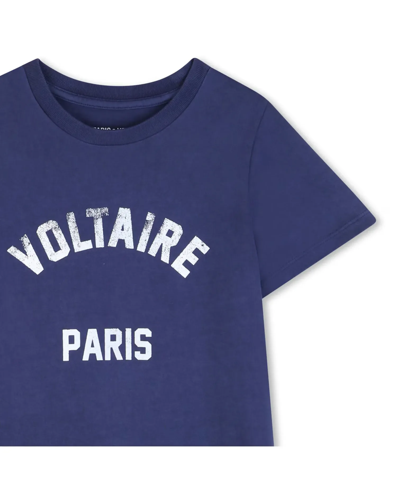 Платье для девочки с коротким рукавом с крупным принтом из хлопка Zadig & Voltaire, синий — фото 2