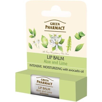 

Elfa Pharm Интенсивно увлажняющий бальзам для губ с алоэ и лаймом Spf10 4G, Green Pharmacy