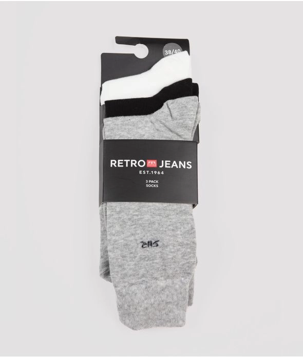 

Belle Pack три смешанных носочка Retro Jeans, мультиколор