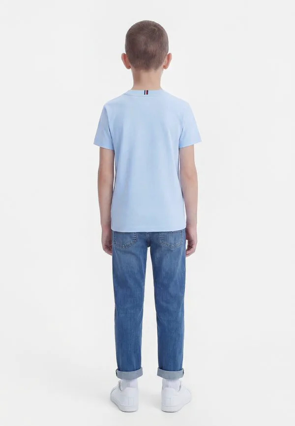 Футболка с логотипом, круглый вырез, базовая футболка Tommy Hilfiger, Sweet Blue — фото 2