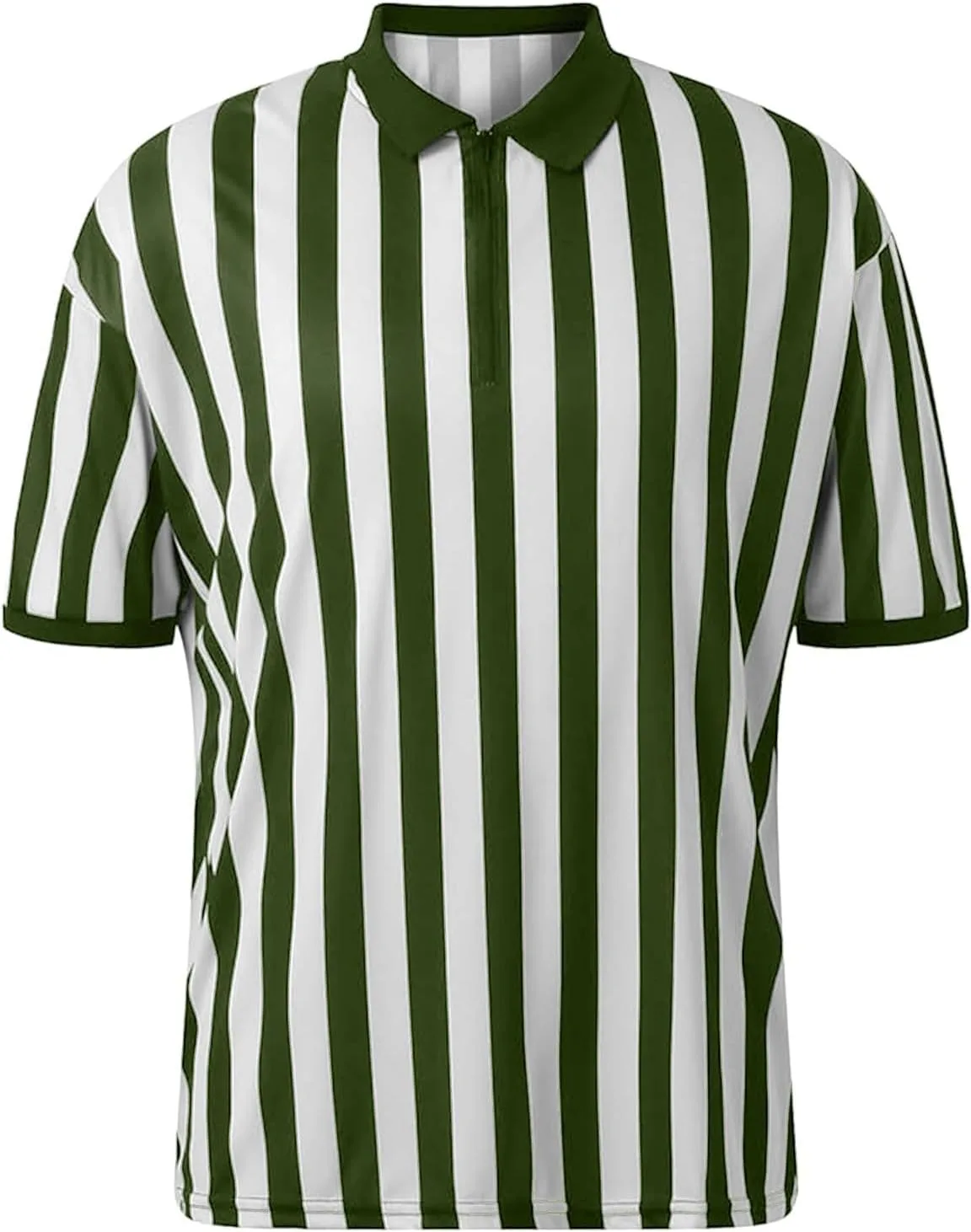 

Мужская футболка Casual с полосками и молнией, летняя, свободная, Plus Size