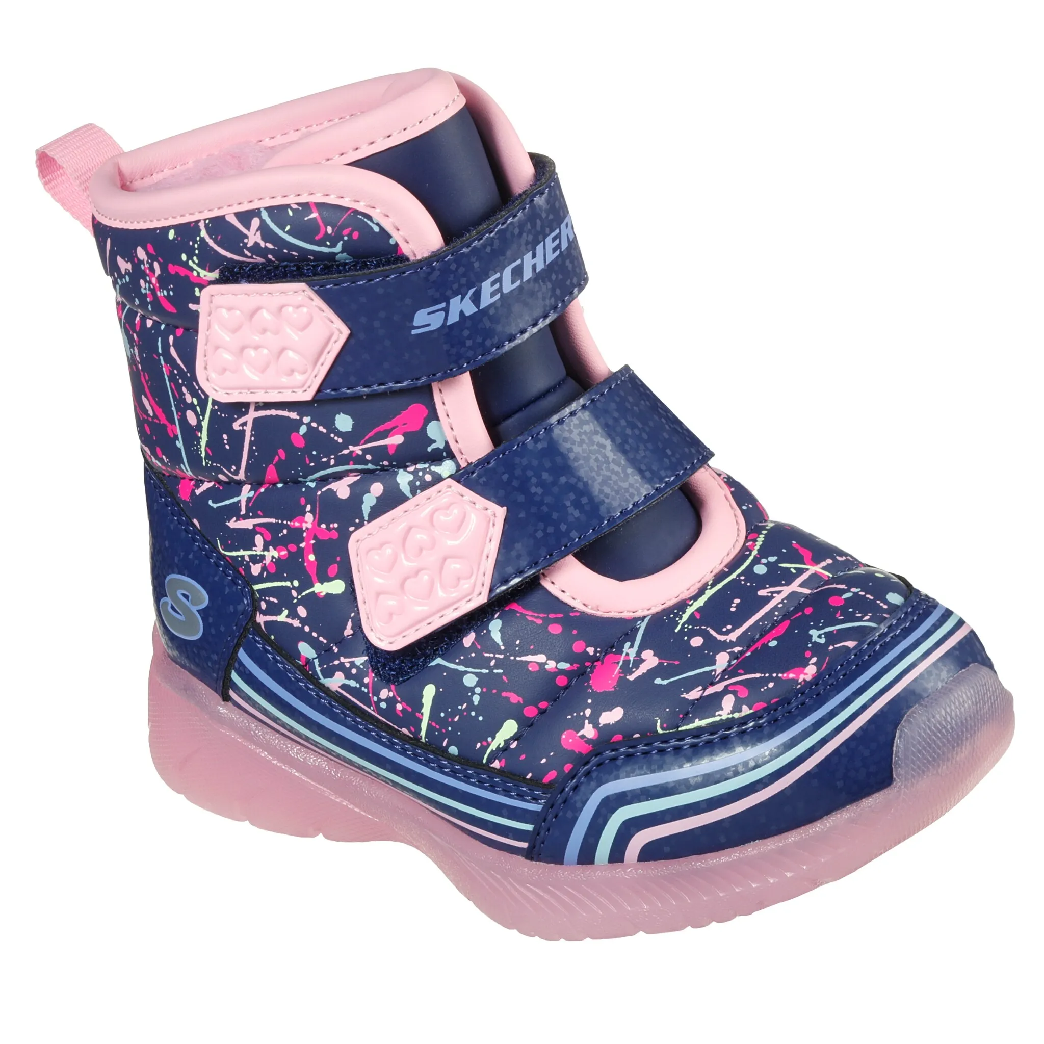 

Зимние ботинки Skechers «ILLUMI-BRIGHTS - POWER PAINT», с водоотталкивающей функцией, цвет navy-rosa